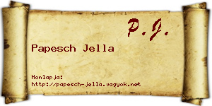 Papesch Jella névjegykártya